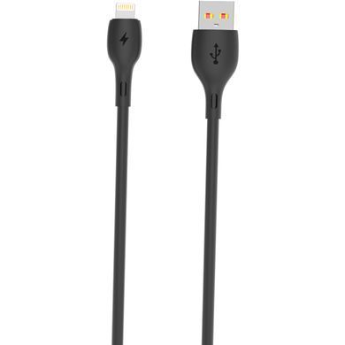 Кабель SkyDolphin S22L Soft Silicone USB - Lightning (M/M), 1 м, Black (USB-000601) [603922]