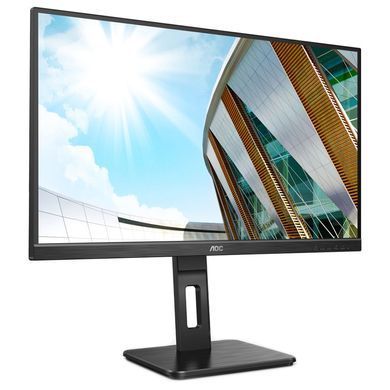 Монітор TFT 27" AOC, IPS 4K UHD, 4ms, HDMIx2, DP, USB hub, USB-C, HAS, Pivot, колонки, чорний (U27P2CA) [400450]