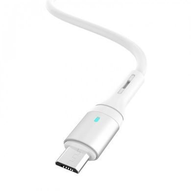 Кабель SkyDolphin S06V LED Smart Power USB - microUSB (M/M) 1 м, White (USB-000558) [603867]