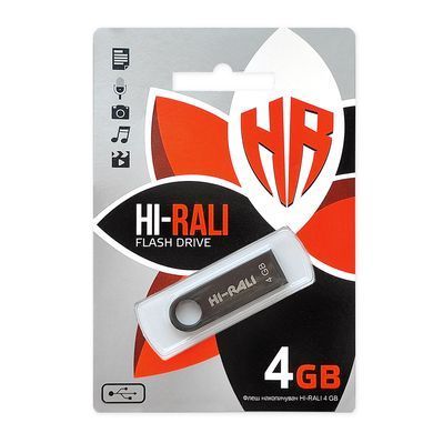 Флеш-накопичувач USB 4GB Hi-Rali Shuttle Series Black (HI-4GBSHBK) [607134]