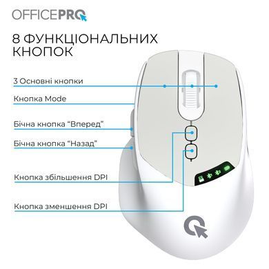 Миша бездротова OfficePro White (M520W) [615518]