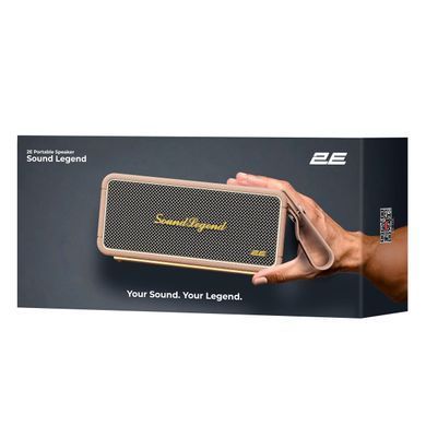 Портативна акустична система 2E SoundLegend 80Вт, BT 5.3, TWS, FLAC, MP3, WAV, EQ, PowerBank, IPX6, RGB, Коричневий (2E-BSSLWBN) [114316]