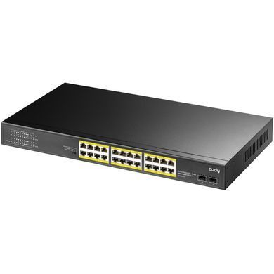 Комутатор Cudy, 24-Gigabit PoE+ Switch with 4 Uplink Gig Ports and 2 Gig SFP Slots 300W (GS1028PS2) [403825]