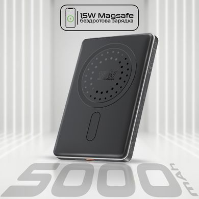 Універсальна мобільна батарея Promate Blade-5 5000mAh 20W Black (blade-5.black) [603487]