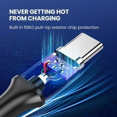 Кабель UGREEN US184 USB 3.0 A Male to Type C Male Cable Nickel Plating 1m (black) (UGR-20882) [805459]