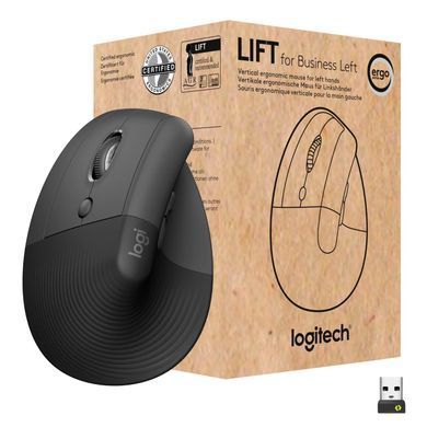Миша бездротова Logitech Lift Left Vertical Ergonomic Graphite USB (910-006495) [606494]