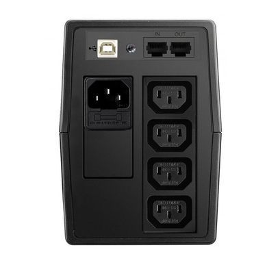 ДБЖ FSP FP650, 650ВА/360Вт, Line-Int, USB/RJ45, IEC-320-C13, AVR, Black (PPF3601405) [400902]