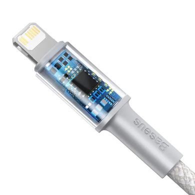 Кабель Baseus High Density Braided Fast Charging Data Cable Type-C to iP PD 20W 2m White (CATLGD-A02) [802554]