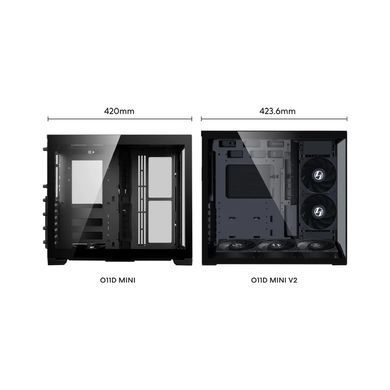Корпус Lian Li O11 Dynamic Mini V2 Black без БЖ (G99.O11DMIV2X.00) [616495]