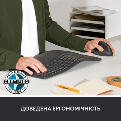 Миша бездротова Logitech Lift Left Vertical Ergonomic Graphite USB (910-006495) [606494]