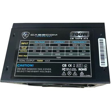 БЖ 700W Casecom, 120mm, Modular, Box (CM 700FM ATX) [405499]