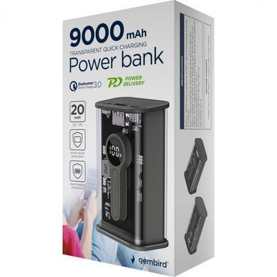 Універсальна мобільна батарея Gembird 9000mAh Black (PB09-TQC3-01) [603430]