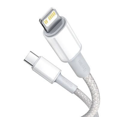 Кабель Baseus High Density Braided Fast Charging Data Cable Type-C to iP PD 20W 2m White (CATLGD-A02) [802554]