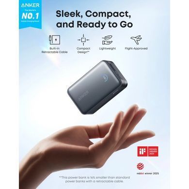 Універсальна мобільна батарея Anker Nano 10000mAh 45W Black (A1638H11) [616968]