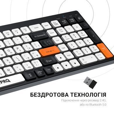 Клавіатура бездротова OfficePro Bluetooth Black/White (SK985BO) [617842]