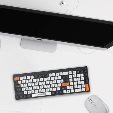 Клавіатура бездротова OfficePro Bluetooth Black/White (SK985BO) [617842]