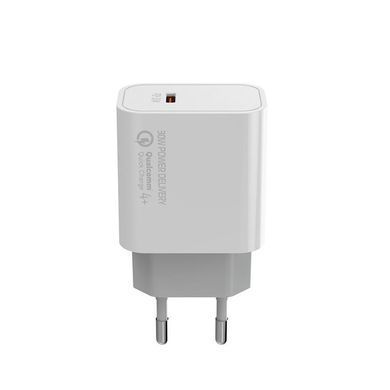Мережевий зарядний пристрій ColorWay Power Delivery Port PPS USB Type-C (30W) White (CW-CHS038PD-WT) [603166]
