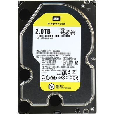 Накопичувач HDD SATA 2.0TB WD RE 7200rpm 128MB (WD2004FBYZ) [607979]