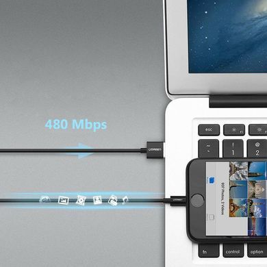 Кабель Ugreen USB - Lightning (M/M), 2 м, Black (80823) [604021]