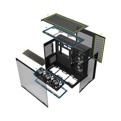 Корпус Lian Li O11 Dynamic Mini V2 Black без БЖ (G99.O11DMIV2X.00) [616495]