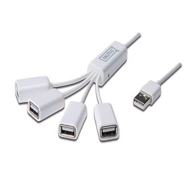 Хаб DIGITUS USB-A > 4хUSB-АF, 100см (DA-70216) [108785]