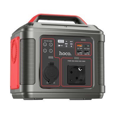 Портативна зарядна станція HOCO DB28 300W Iron Gray+Red (6931474781987) [800017]