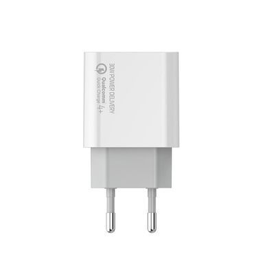 Мережевий зарядний пристрій ColorWay Power Delivery Port PPS USB Type-C (30W) White (CW-CHS038PD-WT) [603166]