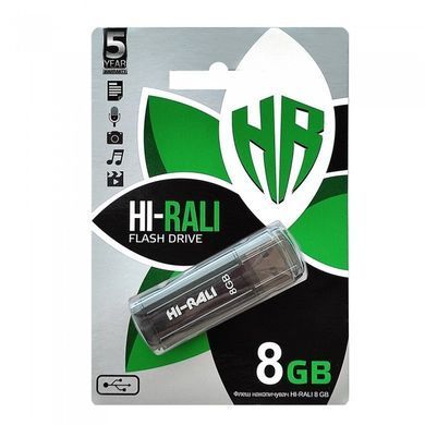 Флеш-накопичувач USB 8GB Hi-Rali Stark Series Black (HI-8GBSTBK) [607145]