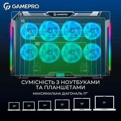 Охолоджуюча підставка для ноутбука GamePro (CP795) [612268]