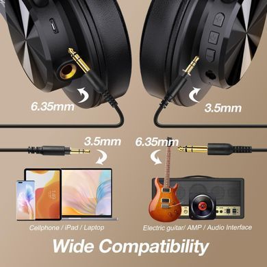 Гарнітура OneOdio Fusion A70, Bluetooth+3,5мм/6,35мм, Black (A70 Black) [404484]