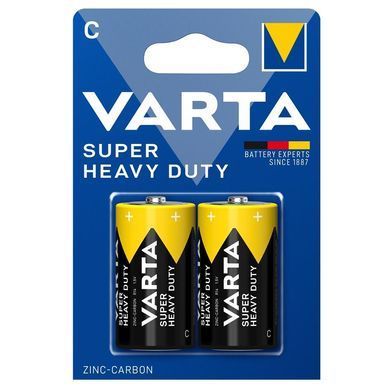 Батарейка Varta Super Heavy Duty вугільно-цинкова C BLI 2 блістер, 2 шт (02014101412) [113969]
