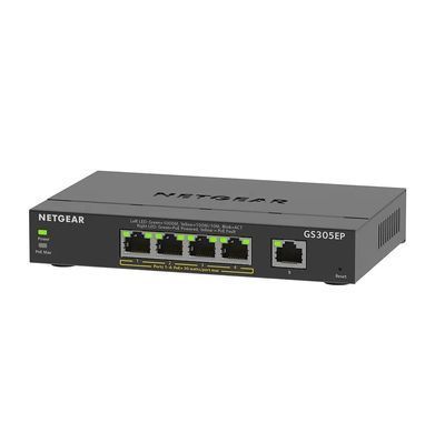 Комутатор NETGEAR GS305EP 5xGE (4xPoE), 63Вт, WebSmart (GS305EP-100PES) [105000]