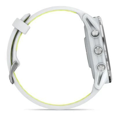 Смарт-годинник Garmin Forerunner 970 Whitestone Titanium with Whitestone/Translucent Amp Yellow Silicone with Silver Buckle (010-02969-61) [613063]