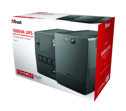 ДБЖ для комп'ютера TRUST Paxxon 1000Va UPS 4 Outlets (23504) [301295]