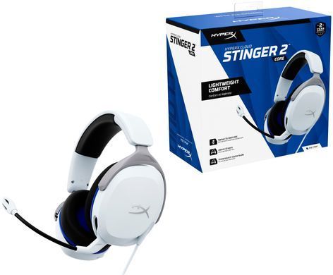 Гарнітура HyperX Cloud Stinger 2 Core PS5/PS4, mini-jack, біло-синій (6H9B5AA) [107315]