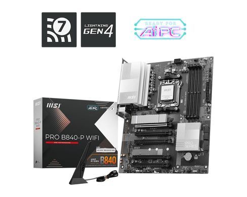 Материнcька плата MSI PRO B840-P WIFI sAM5 B840 4xDDR5 M.2 HDMI Wi-Fi BT ATX (911-7E57-001) [109194]