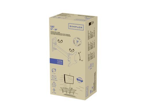 Кріплення ТВ поворотне Simpler 18-28" (12ET) [106942]