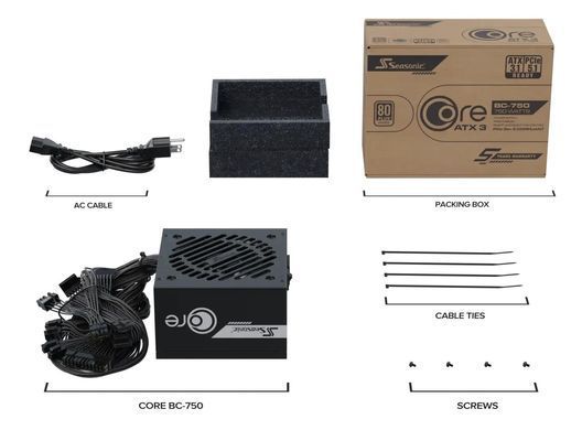 Блок живлення ATX 750W SEASONIC (CORE BC-750 ATX31) [503759]