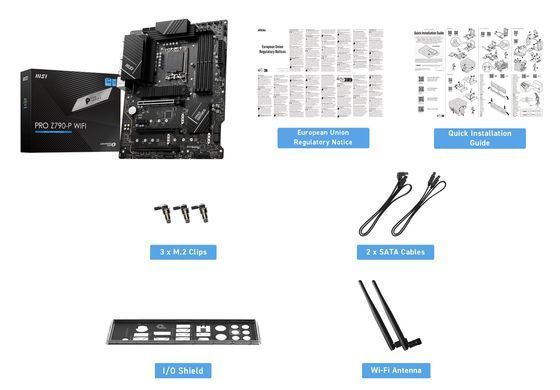 Материнcька плата MSI PRO Z790-P WIFI s1700 Z790 4xDDR5 M.2 HDMI DP Wi-Fi BT ATX (911-7E06-091) [113571]