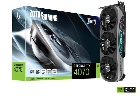 Відеокарта ZOTAC GeForce RTX 4070 12GB GDDR6X Trinity (ZT-D40700D-10P)