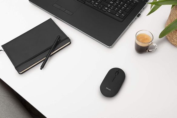 Миша Trust Puck Rechargeable, Ultra-Thin, BT/WL, Silent, чорний (24059_TRUST) [104044]