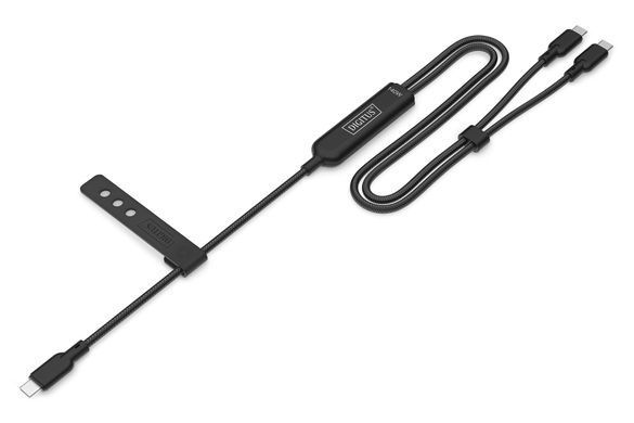Кабель DIGITUS USB-C > 2xUSB-C заряджання/синхронізації, USB 2.0, 140W, 1.8м, чорний (AK-300170-018-S) [113099]