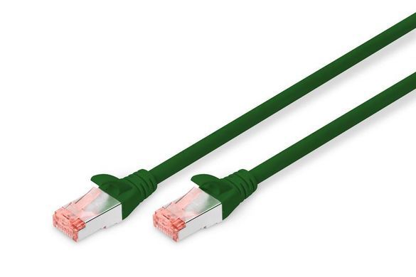 Патч-корд DIGITUS CAT 6 S-FTP, 2м, AWG 27/7, LSZH, зелений (DK-1644-020/G) [109838]