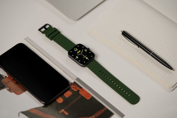Смарт-годинник 2E Alpha SQ Music Edition 46мм, 1.78", 368x448, AMOLED, BT 5.2, Чорно-зелений (2E-CWW40BKGN) [108699]