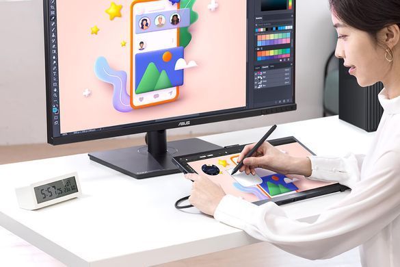 Монітор портативний Asus 15.6" ProArt PA169CDV HDMI, 2xUSB-C, MM, IPS, 3840x2160, 10ms, Touch, sRGB 100%, HDR400, Stylus (90LM0711-B01I70) [10890]