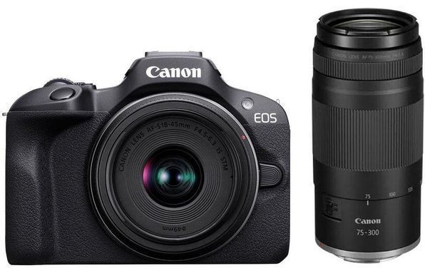 Цифр. фотокамера Canon EOS R100 + 18-45 IS STM + 75-300 IS STM (6052C121) [114300]