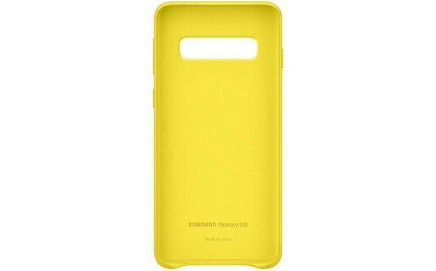 Чохол-накладка Samsung Leather Cover для Samsung Galaxy S10 SM-G973 Yellow (EF-VG973LYEGRU) [600899]