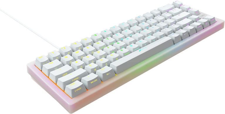 Клавіатура механічна Xtrfy K5 68Key, Kailh Red, USB-A, EN/UA, Hot-swap, RGB, біла (K5-RGB-CPT-TPWHITE-R-UKR) [103553]