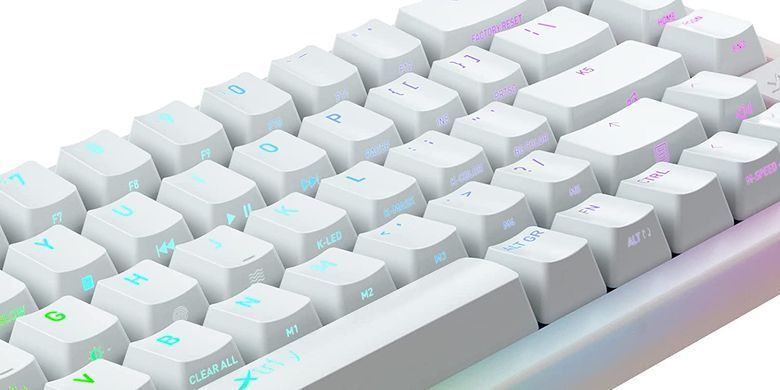 Клавіатура механічна Xtrfy K5 68Key, Kailh Red, USB-A, EN/UA, Hot-swap, RGB, біла (K5-RGB-CPT-TPWHITE-R-UKR) [103553]