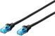 Патч-корд 2E CAT 5e, UTP, 3м, 26AWG, RJ45, 7/0.16, Cu, LSZH, чорний (2E-PC5ECU-3LSZH-BL) [112737], фото 1